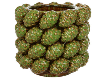 Ваза Cones, фарфор, 18х18х16см, цвет зеленый