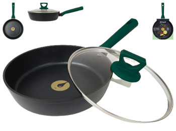 Сковорода глубокая Ringel Herbal, 26см, с крышкой, 6900068068445