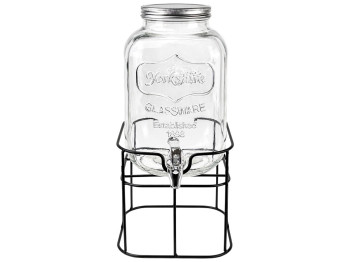 Лимонадник Viva Lemonade, стекло с краном и подставкой, 5л