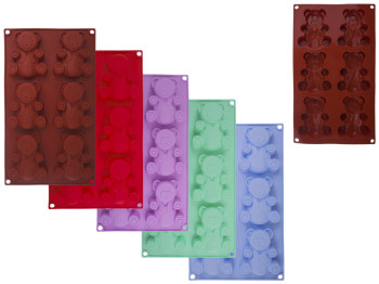 Форма силиконовая для кексов Stenson Барни на 6 емкостей (8,3х7х1,8см) 17х1,9х29см