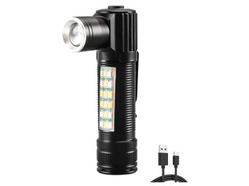 Фонарь SY-2209-Р50+18SMD(RGB), Li-Ion аккумулятор, индикация заряда, ЗУ USB, zoom, Box