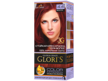 Крем-краска для волос на 2 применения Gloris Махагон 4.4