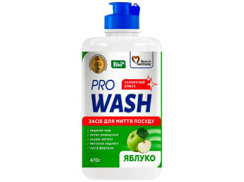 Засіб для миття посуду Pro Wash, аромат стиглого яблука, 470г