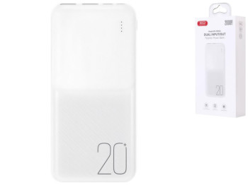 Универсальная мобильная батарея Power Bank XO PR252 Lighted Mobile Power 20000mAh, цвет белый