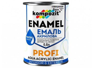 Емаль акрилова PROFI База-С/глянцева/0,8л