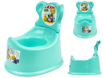 Горшок детский со спинкой 29х24х27см (цвет бирюза) Консенсус