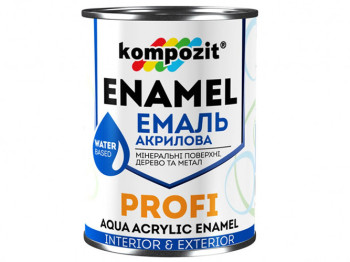 Емаль акрилова PROFI Біла/глянцева/0,3л