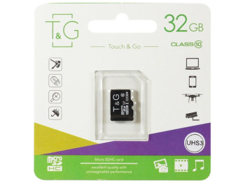 Карта Памяти T&G MicroSDHC 32gb UHS-1 10 Class Цвет Черный