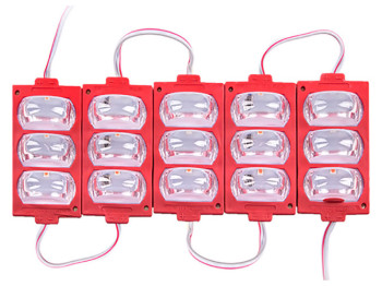 Лента Модуль 2835 Red (3 led 24V)  (цена за 5 модулей в ленте)