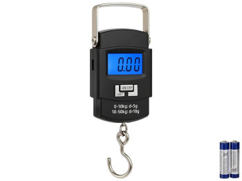 Весы-кантер электронные до 50 кг, с дисплеем и крюком, 12,5×9,5×3 см