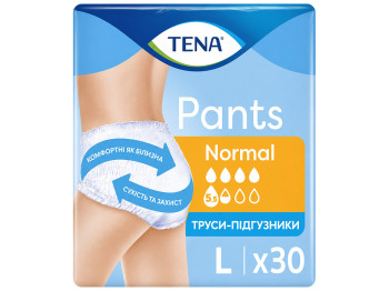 Підгузки-трусики Tena Pants Normal L, 5,5 краплі, обхват 100–135 см (30 шт)