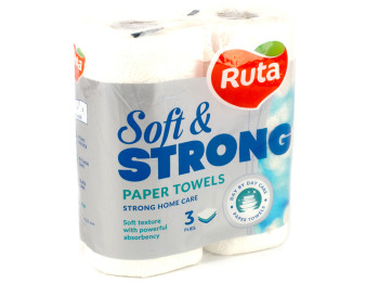 Рушники паперові "Ruta" Soft & Strong тришар. (ціна за упаковку 2 рулони)