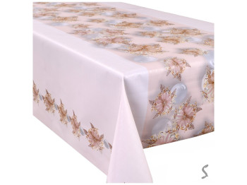Клеенка Europe, на тканевой основе, ПВХ, 1,40×20м, дизайн Golden Bloom (цена за рулон)
