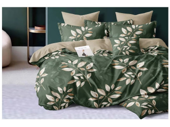Комплект постельного белья Soho Евро Lounge, 200x230см, Feathers Green, 6900069989107