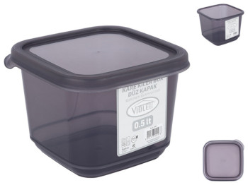 Контейнер пластиковый Violet House 0297 Transparent Black для сыпучих, 500мл, 8690068596441