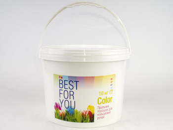 Пральний порошок безфосфатний "Best for You Color" для кольорових тканин 10кг (відро) Чехія