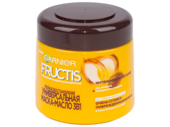 Маска для волосся Garnier Fructis "Потрійне відновлення" для сухого і пошкодженого волосся 300мл