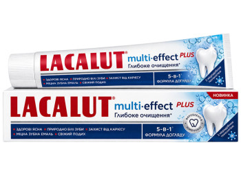 Паста зубна Lacalut Multi-effect Plus Глибоке очищення, міцелярна технологія, 75мл