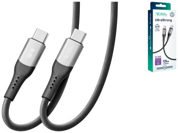 Кабель USB Ridea RC-US42 UltraStrong Type-C to Type-C 60W 1,2м Цвет Черный