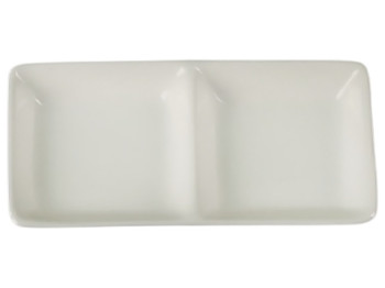 Тарілка прямокутна, з двома секціями, 29см