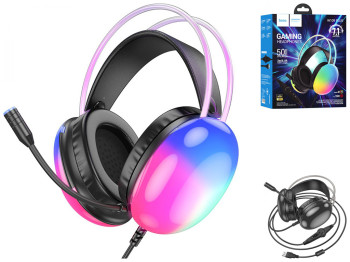 Ігрові Навушники Hoco W109 Plus Rich USB7.1 channel Колір Чорний