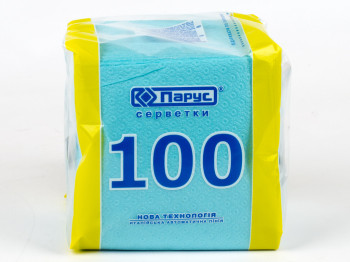 Салфетки "Парус" синие однослойные 24x24см 100шт