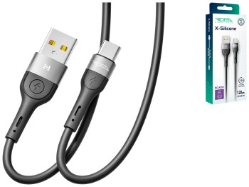 Кабель USB Ridea RC-XS51 X-Silicone Type-C 3A 1,2м Цвет Черный