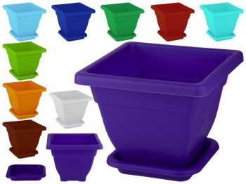 Горшок для цветов квадратный с подставкой №6 425x425мм 30л Консенсус