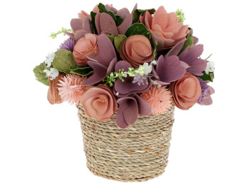 Декор пасхальный Букет, 19см, цвет - персиковый