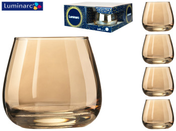 Набор стаканов для коньяка Luminarc Golden Honey низких 300мл (цена за набор 4шт) 40285