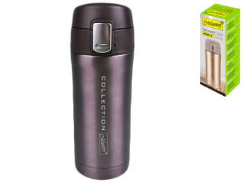 Термокружка металлическая с откидной крышкой на замке-кнопке Maestro 320мл