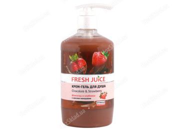 Крем-гель для душа Fresh Juice Chocolate & Strawberry шоколад и клубника 750мл