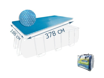 Тент-покрывало теплосберегающее Intex 28028, полиэтилен, 378×186см, для бассейна 400×200см