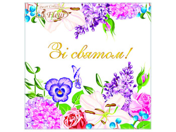 Салфетка La Fleur Цветочное поздравление 33х33 2 слоя 20шт