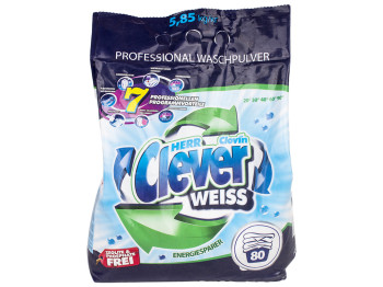 Стиральный порошок бесфосфатный Clever Weiss 5,85кг