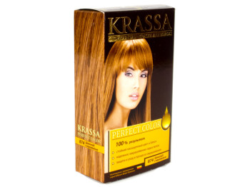 Гель-краска для волос стойкая "Krassa Perfect Color" с окислителем 9% тон 874 Шоколад с карамелью