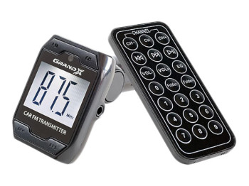 FM-трансмиттер Grand-X CUFM71GRX, AUX, USB 0,5A, SD card, mini-jack 3,5мм