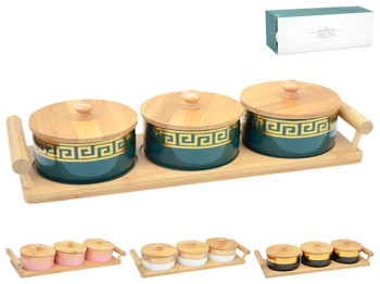 Банки на подставке Pharaoh 41х13х8см (цена за набор 4 предмета)