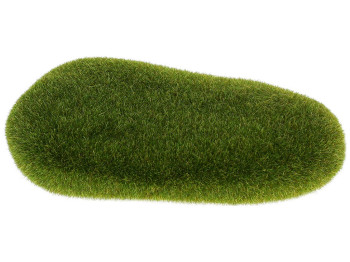 Декор Камень плоский с мхом, 20,5см, цвет - зеленый зеленый зеленый