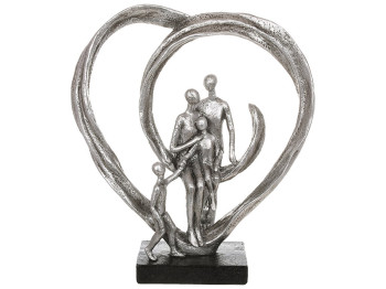 Декоративная статуэтка Family, 23x6,5x26см, цвет - серебро антик