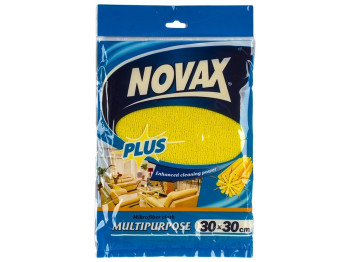 Салфетка микрофибра универсальная Novax Plus 30х30см 1шт