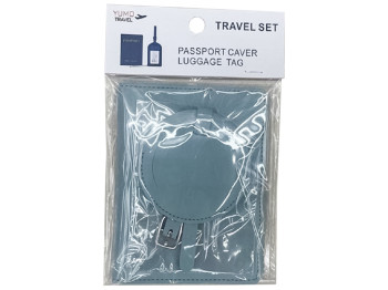 Обкладинка на паспорт з багажною биркою, 14,5х11см (ціна за набір 2 предмети)