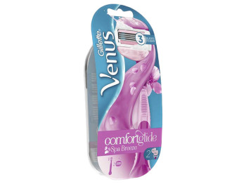 Бритва з 2 змінними касетами Venus "Spa Breeze" 3 леза, з рухомими пінливими подушечками