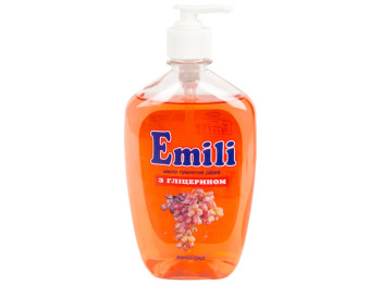 Мыло жидкое с глицерином "Emili" "Виноград" 500гр дозатор