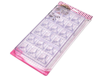 Форма для шоколада акрил, 16,5x33см (цена за набор 21шт)