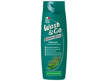 Шампунь Wash&Go с экстрактами трав, для жирных волос, 200мл