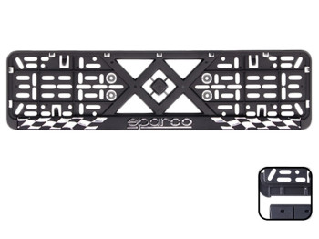 Рамка номера пластиковая с хромированной рельефной надписью SPARCO