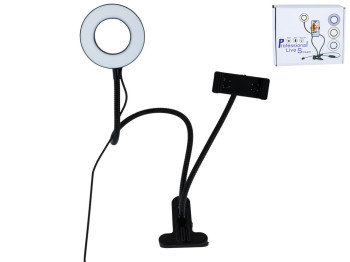 Лампа Fill Light 2 in 1, USB, металл, диаметр лампы 50мм, цвет черный, 190×155×75мм, мятая упаковка