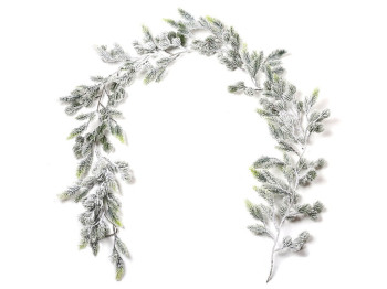 Гирлянда хвоя заснеженная, полиэтилен, 15х177см, цвет хвоя