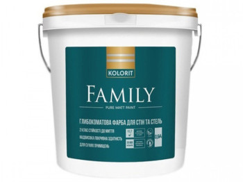 Краска интерьерная латексная Kolorit Family (база А) 0,9л